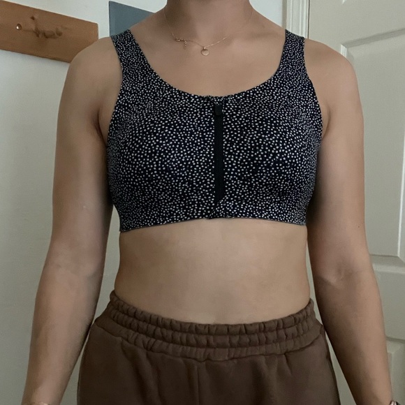 Lululemon Enlite Zip Bra in Double Dimension Starlight Black - Picture 5 of 7